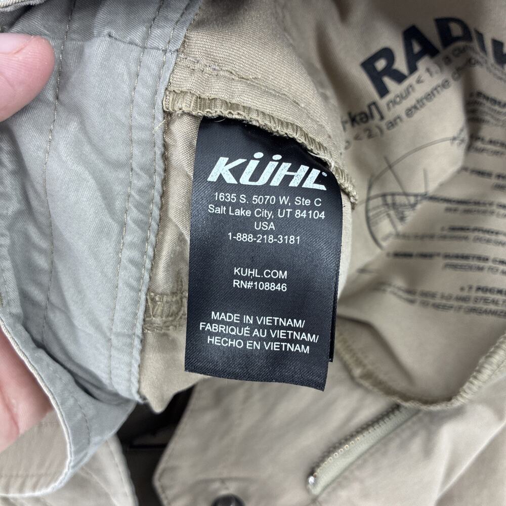 Kuhl Radikl Pants Men 32x36 Brown Stretch Outdoors Active Hike Camp (Fits 32x34) - Picture 6 of 16